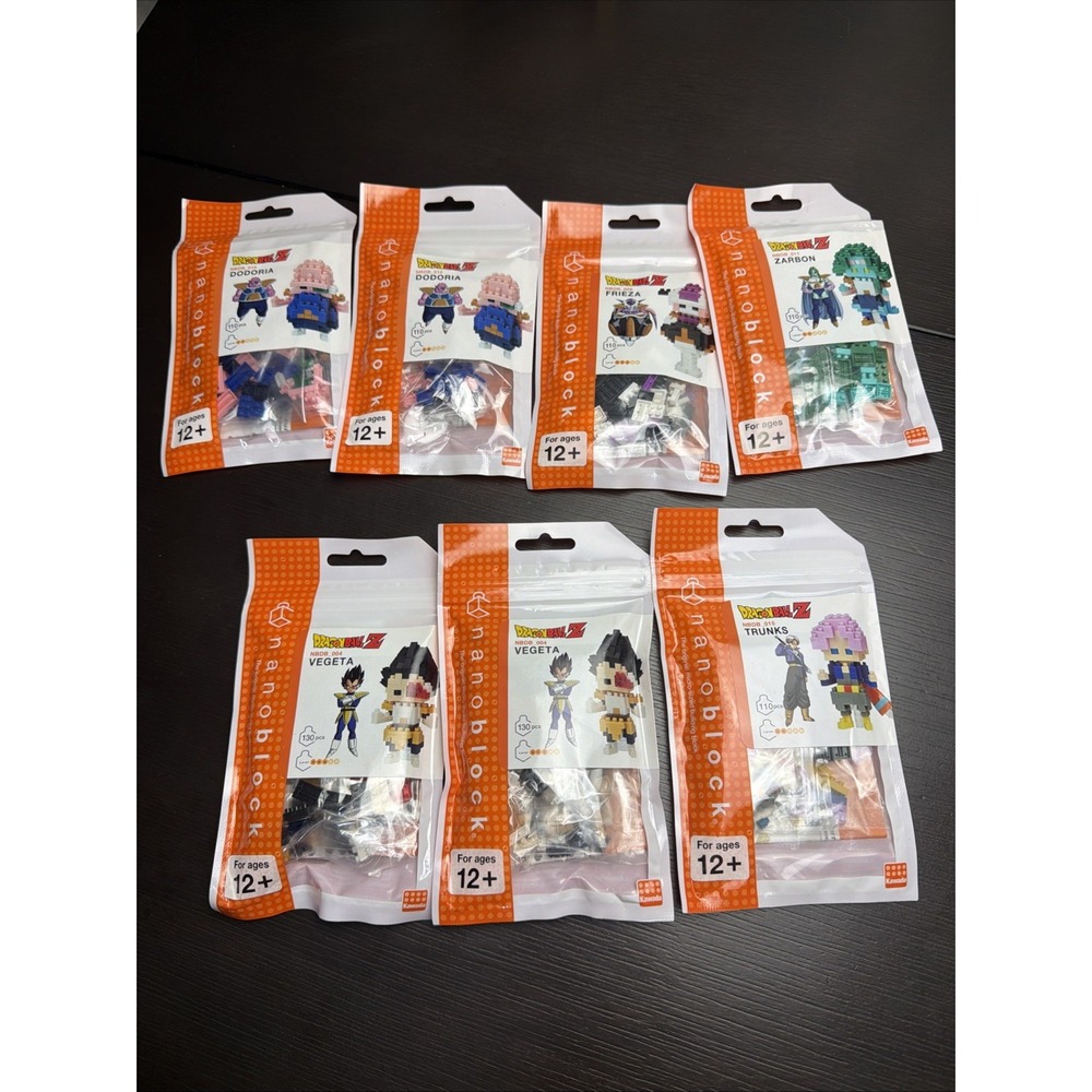 Dragon Ball Z Nanoblock Lot of 7 Vegeta Frieza Trunks Dodoria Zarbon Sealed